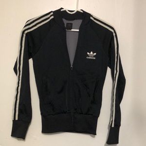 Adidas Black Nylon Zip Jacket